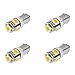 Makergroup 1445 17053 BA9S Miniature Bayonet Single Contact Base LED Light Bulbs for RV Camper Trailer Automotive Light Bulbs Dome lights Map Reading lights 12VDC Warm White 4-Pack