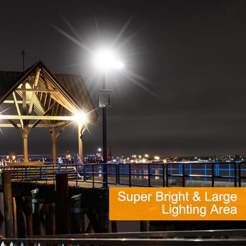 600W LED Flood Light Outdoor, 60000lm Super Bright Security Floodlight, 100-277v, 6000k Daylight White, IP66 Waterproof, Commercial Exterior Lighting Fixture, Arena Court Stadium Parking Lot Lights by SZPIOSTAR - Used condition - Image 6