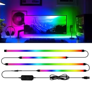 Immersive Monitor Sync Hintergrundbeleuchtung, 32 Zoll RGBIC Bildschirm Sync LED Streifen für Gaming, Filme und Musik, USB Ambient Licht Kit, Software-gesteuert und kompatibel mit Windows & Mac OS