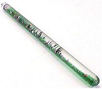 Glitter Wand - The Perfect Wand for a Wise Wizard or Magical Fairy. 11" Wand Tube Field with Glitter, Confetti, Stars. Moons, and Circles. Green