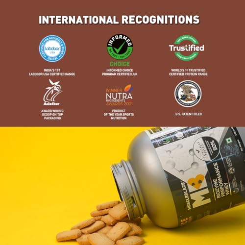 Image of MuscleBlaze Biozyme Performance Whey Protein Powder, Butter Cookie (2kg / 4.4lbs) & Micronised Creatine Monohydrate CreAMP Powder, Unflavoured (32 Servings, 100g)| Pack of 2