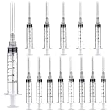 100Pack-5ml Luer lock Syringes with 22Ga(1.25inch/32mm)Needles, Individually Packaging Disposable Plastic Syringes and Needles for Scientific Labs, Industrial, Animal and Pet Supplies