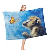 Wohnzimmer Pavian Leicht Sofadecke Falten Beständig Throw Blanket Für Außen Bett Zimmer