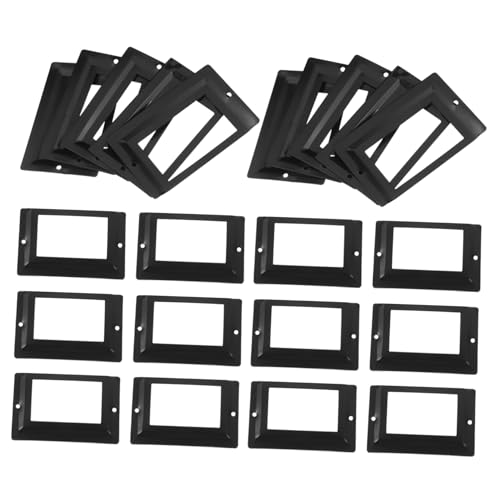 HAPINARY 24pcs Long-Lasting Metal Box Handles Self-Adhesive Decorative Label Holders for Storage Labels Home Decor Box Accessories