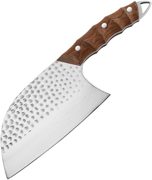 Meat Cleaver,Cleaver Knife 6.5 Inch Chopper Knife Damascus Steel Cleaver Slicing Chef Butcher Handmade Longquan Kitchen Knives Cooking Tools