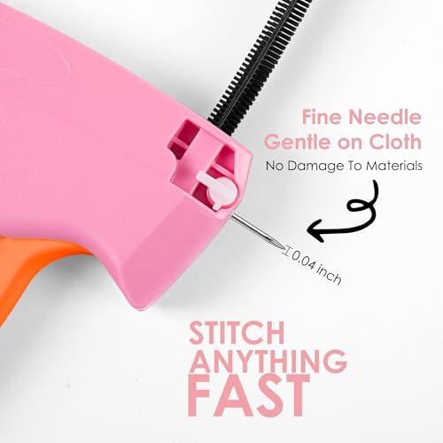 Stitch Gun for Clothes - Handheld Stitch Gun Quick Clothing Fixer - Tagging Gun - Includes 6 Needle, 1000 Black Fasteners & 1000 White Fasteners - Thumbnail 3