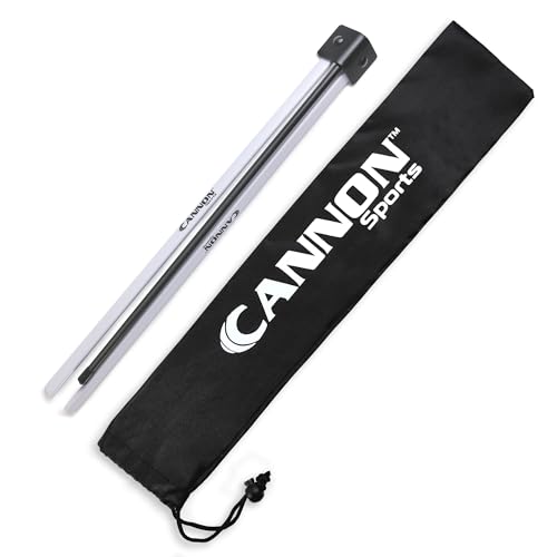 Cannon Sports Football Kicking Tee – Portable Field Goal Kicking Holder - Football Tee Compatible with All Football Sizes – Aluminum Football Kicking Stand with Carrying Bag (White)