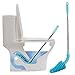 HOMEGOAL Toilet Plunger, Piston Type Toilet Clog Remover,Flexible Rubber Head Stainless Steel Handle,Toilet Dredge Pipe for Clogged Siphon Toilet
