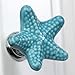 Joyindecor Ceramic Nautical Starfish Drawer Pulls Handles for Seaside Cottage Coastal Dresser Cupboard Wardrobe Cabinets Kitchen, Beach/Ocean Theme Cabinet Knobs, Pack of 6 (Blue)