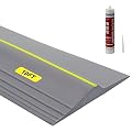 VUAOHIY Universal Garage Door Bottom Threshold Seal Rubber Strip with Adhesives, DIY Weatherproof Weather Stripping Replacement (10FT, Gray)