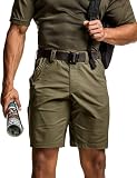 メンズ ハーフパンツ ショートパンツ 軽量 ストレッチ 速乾 通気性 防汚 クールドライ ウエストゴム サイドポケット アウトドア 登山 キャンプ 夏用 TSP600-SGN_32W/10L