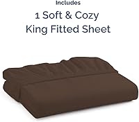 Vista 295 de King Fitted Bed Sheet - Bottom Single Fitted Sheet Only - Ultra-Soft Hotel Luxury Bedding w/ 8-16 Inch Deep Pockets - Breathable, Cooling & Wrinkle