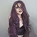 Produktbild Perücke Violett Lang Welle Damen Perücke Lila Cosplay Karneval Halloween Perücken Lange Haare (Violett)