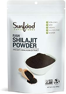 Sunfood Superfoods Raw Shilajit Powder 100% Pure 3.5 oz Bag