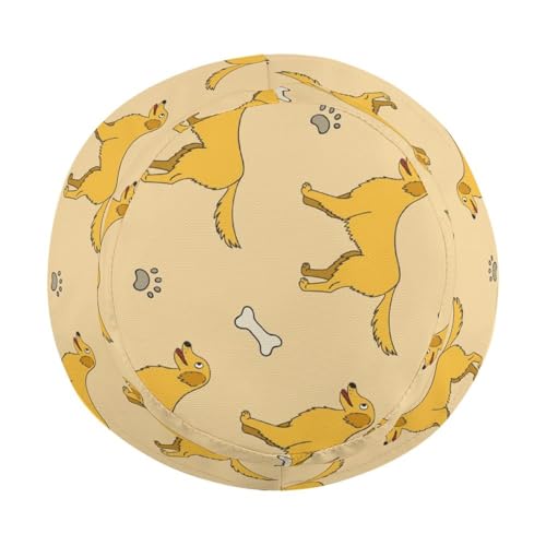Labrador Retriever Dog and PawsChildren's Bucket Hat for Boys and Girls, Breathable Summer Beach Hat52cm4