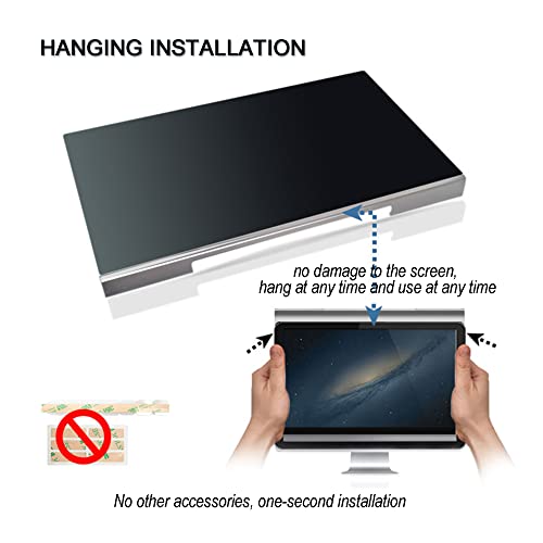 Filtro de pantalla de privacidad para computadora de 32 pulgadas y protector de luz azul colgante 6