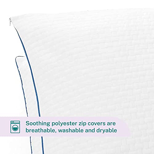 Sleep Innovations Premium Shredded Gel Memory Foam Pillow (Set Of 2), Queen Size, Shapeable Comfort, Side, Stomach, And Back Sleepers, Medium-To-Firm Support #TOP2