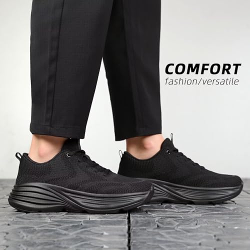 Image of WJA Men's Non Slip Walking Shoes Lightweight Breathable Casual Running Shoes Fashion Sneakers Mesh Workout Sports Shoes