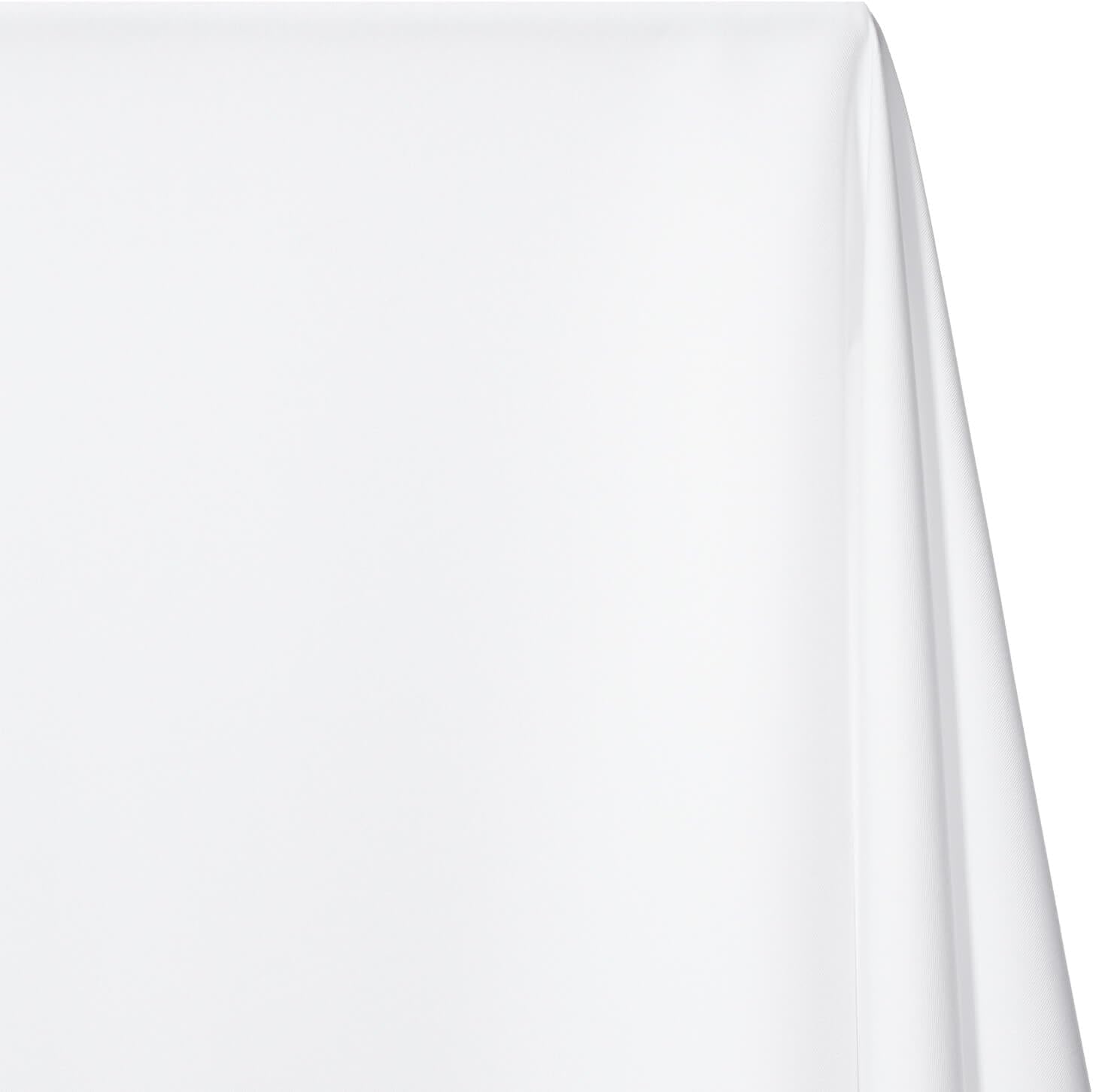 Poly Twill Fabric 58/60 Inch 170 GSM Polyester by The Yard for Sewing Apparel, Crafts, & Décor - White (5 Yards)