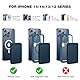 Miracase für MagSafe Wallet, 3 Karten Halter mit iPhone Wallet, Veganes Leder Magnetische Wallet für iPhone 16/15/14/13/12 Serie, Schwarz