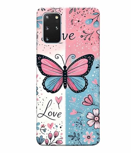 Image of Printed Hard Back Case Cover & Compatible for Samsung Galaxy S20 Plus | Butterfly Painting Art (Multicolor) - D1203