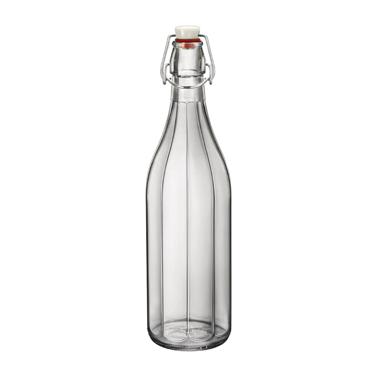 Oxford - Botella de agua para mesa (1 litro), diseño de botella de cristal con clip, ideal para hacer cordiales caseros e infusiones en el hogar