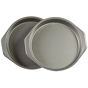 Amazon Basics Nonstick Round Baking Cake Pan, 9 Inch, Set of 2, Gray, 10.7×9.7×1.5cm
