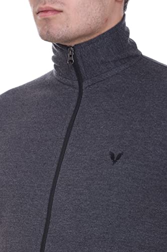 Image of GODFREY Zipper Track Suit For Man Winter Wear High Neck Cotton Tracksuit- Co ords For Men Regular Fit