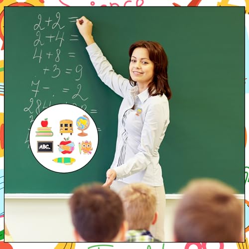 Image of Giegxin 40 Pcs Back to School Pins Bulk for Students Teachers First Day of School Cute Lapel Pins Brooch for Clothes Bags Accessories Gifts Classroom Party Favors
