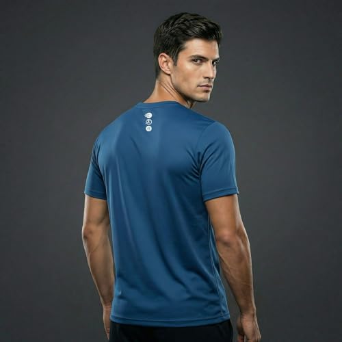 Image of playR Men Adult Core Run Tee - Activewear DRIVENT Lightweight Breathable T-Shirt for Men, Sports Tee for Gym, Running, Workout, Training, Fitness & Casual Everyday Wear Comfort - All-Season