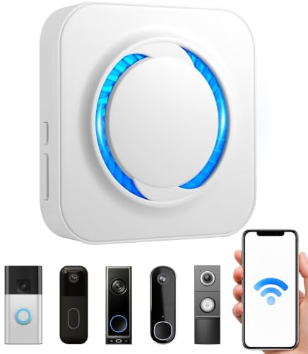 LUCKYDUO WiFi Doorbell Chime for Alexa, 7 Brands, 32 Tones, LED Flash