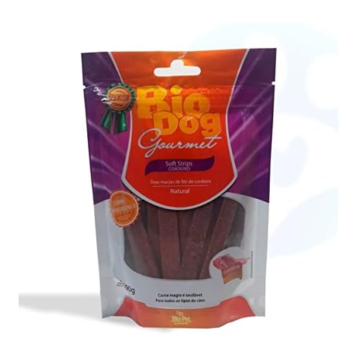 Biscoito Gourmet Bio Dog para Cães Soft Strips Cordeiro 100g