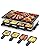 HBN Electric Raclette Table Grill with 8 Warming Trays, 2-in-1 Korean BBQ Grill & Electric Griddle Nonstick, Adjustable Temperature Control,1300W, Great for Indoor Family Gatherings, Parties & Dining