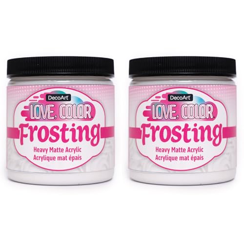 DecoArt - Love, Color Frosting, Acrylic Paint, 2-pack of 8 oz jars