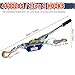 Come Along Winch - 4400 lbs/2T Pulling Capacity,12ft Steel Cable,2 Hooks,Dual Gear Power Puller,Automotive Hoist Cable Puller for Vehicle Rescue,Construction,Farm，Cable Winch Puller with Free Gloves