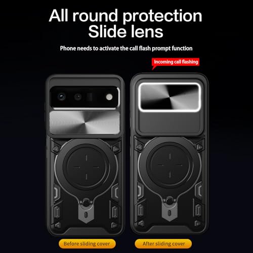 Coque rigide antichoc Google Pixel 6 Pro avec anneau de support rigide - 3