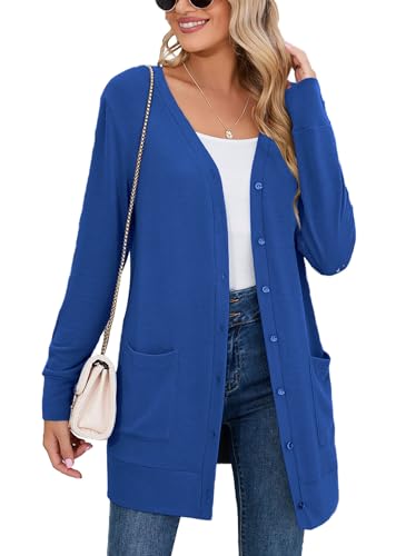 Image of Heymoments Lightweight Open Front Cardigan Sweater for Women Long Sleeve Causal Bolero Button Down Soft Outwear Tops