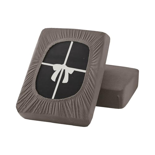 UNBBRRL Stretch Sofa Seat Cushion Cover, Removable Sofa cushion Cover With Ties, Sofa/Couch/Settee Covers Furniture Protector replacement (taupe,W(100-130cm),D(30-50cm))