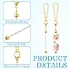 FDKYOEK 16 PCS Beadable Keychain Bars Bulk, Metal Blank Keychain Bars for Beads, DIY Beaded Key Chain Making Kit for DIY Crafts Charms Jewelry Making Supplies (Gold) #3