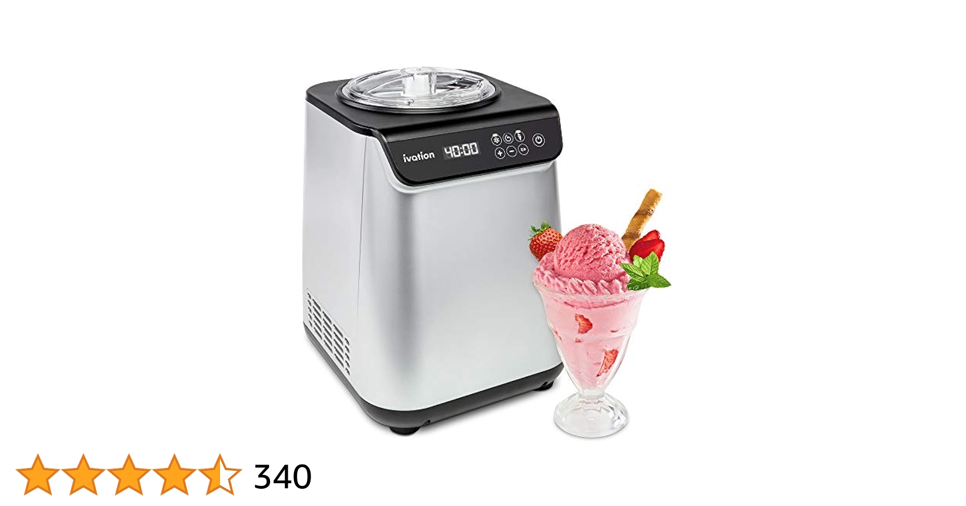 ivation automatic ice cream maker machine