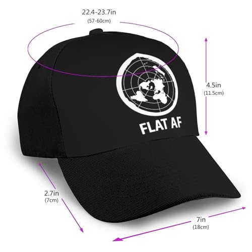 Flat AF Flat Earth Unisex Classic Adjustable Curved Brim Baseball Cap, Trucker Hat2