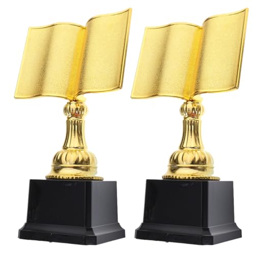 Trophée en plastique or de livre pour concours de lecture et événement familial