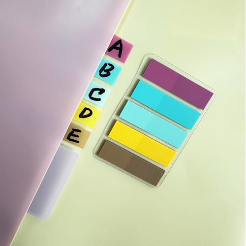 Image of ELII 500 PCS Sticky Index Tabs 2 Inch Book Tabs,Clear Sticky Notes | Pages Notebooks File Tabs, Self Adhesive,Safety Material, Smooth Writing,Transparent,Waterproof,Repositionable,Reading