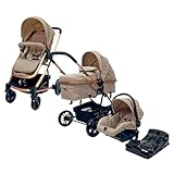 D´BEBÉ Carriola Travel System Crown - Carriola Multifuncional - Ideal para Bebés Recién Nacidos y hasta los 4 años -...