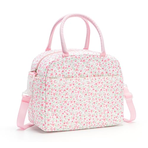 MEXS Lunch Bag for Women Reusable Lunch Box Quilted Puffer Large Capacity Insulated Cooler Tote Bags Work Travel Picnic