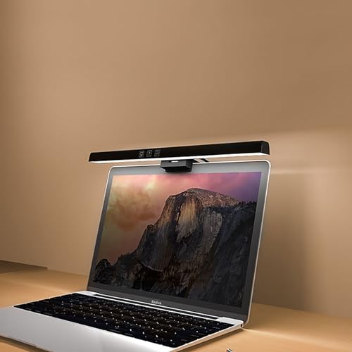 جودتول شريط اضاءة LED لشاشة اللاب توب، 3 الوان (3000/4000/6000 كلفن)، شريط اضاءة LED قابل للتعتيم، مصباح يعمل بمنفذ USB للمكتب والمنزل والالعاب (33 سم)، أسود