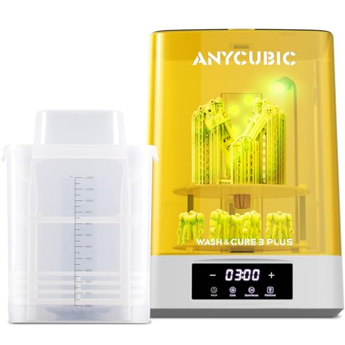 ANYCUBIC Wash and Cure 3.0 Plus, Newest Upgraded Volume 2 in 1 Wash and Cure Station with Gooseneck Light for Photon Mono Mars LCD DLP SLA 3D Printer Models, Washing Size: 228 x 128 x 260mm