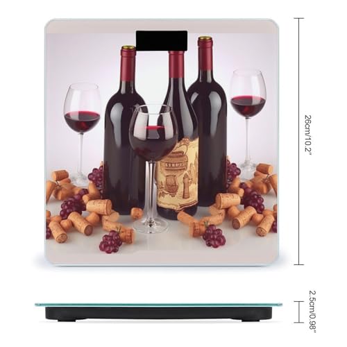Báscula digital de baño color vino tinto 400lb miniatura 2