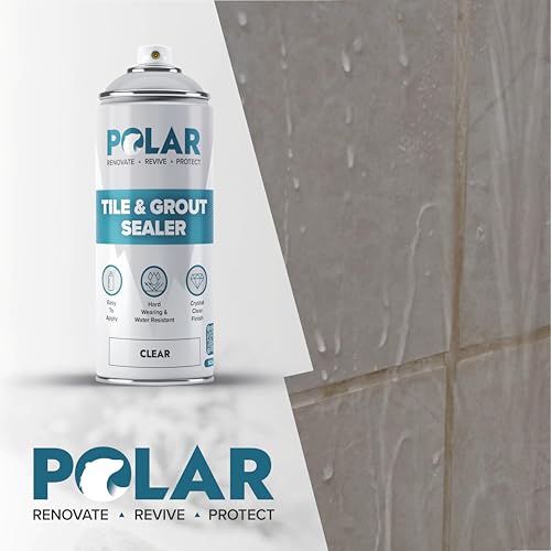 Polar Tile & Grout Sealer Clear Aerosol Spray - 2 x 13.5 Fl Oz | Instantly Waterproofs and Protects Floor Tile Grout | Ideal for Bathroom, Shower & Kitchen | Interior & Exterior Tile Sealer - Image 4