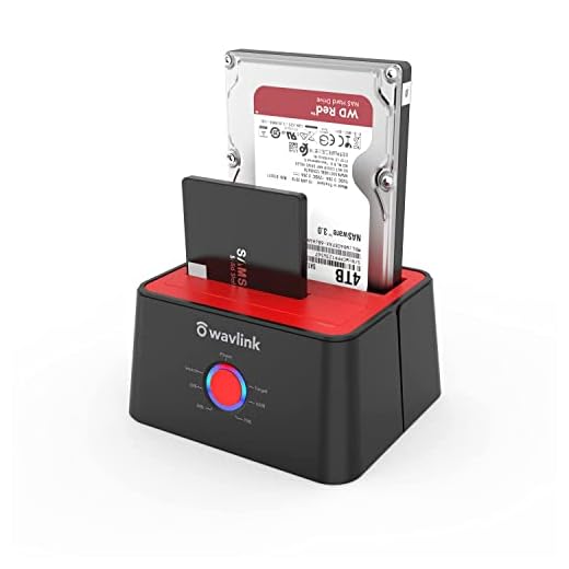 Wavlink USB C 3.1 to SATA Dual Bay External Hard Drive Docking Station with Offline Clone for 2.5/3.5in SSD HDD SATA (SATA I/II/III) 6Gbps, Support 2X 8TB and UASP-Black